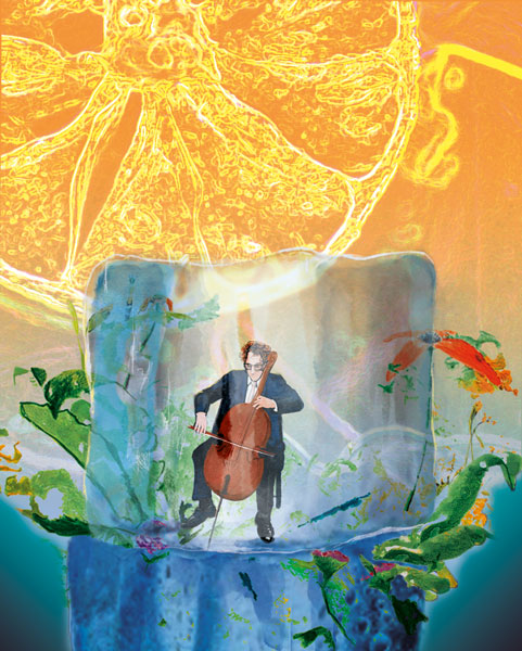 Cello auf Eis